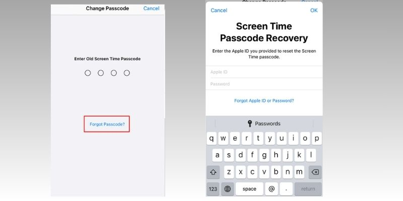 sign out of icloud by resetting passcode