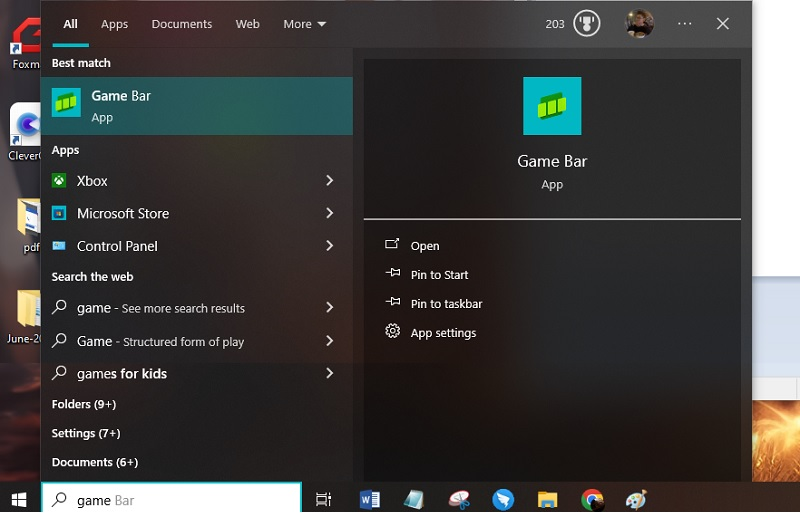 access xbox game bar