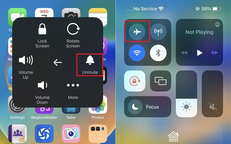 unmute and reset network settings