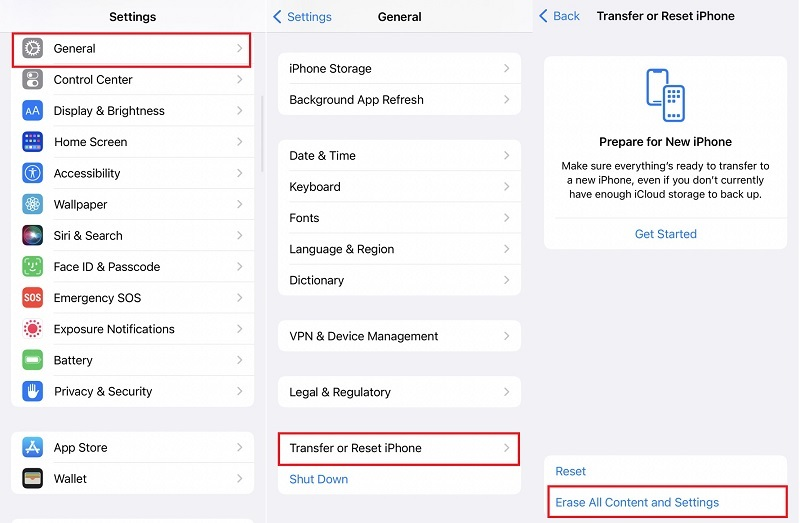 iphone factory reset
