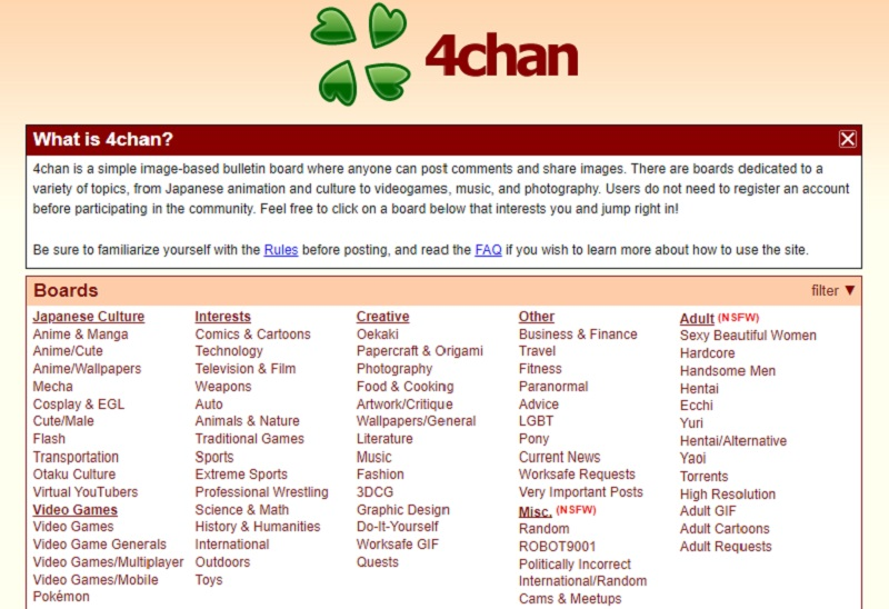 4chan interface