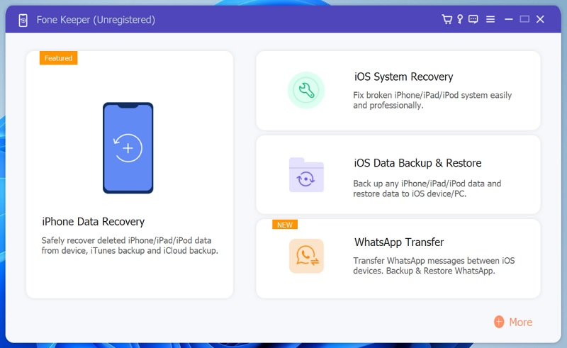 acethinker ios data backup and restore interface