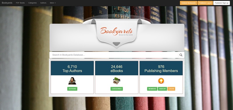 bookyards homepage