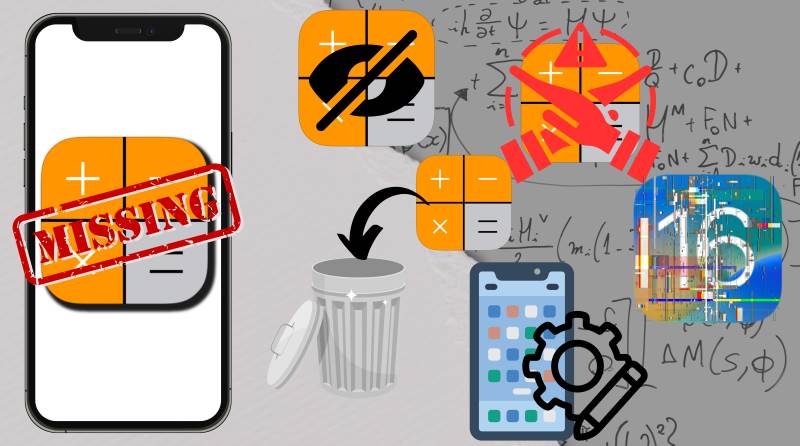 causes of calculator missing on iphone