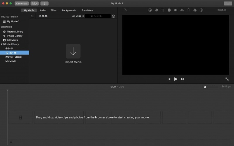 imovie interface