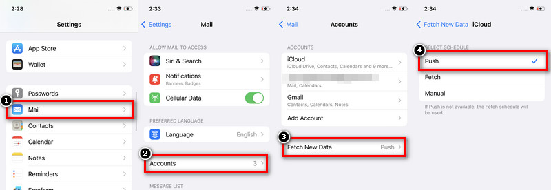 set proper mail fetch settings