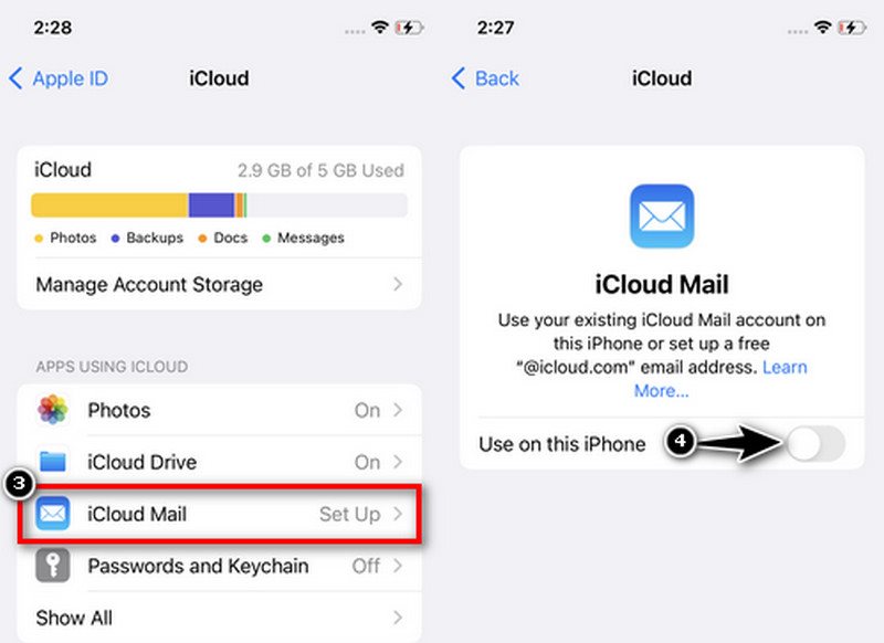 enable icloud mail