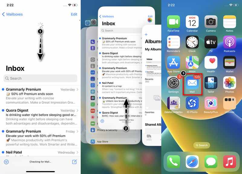 refresh and relaunch application