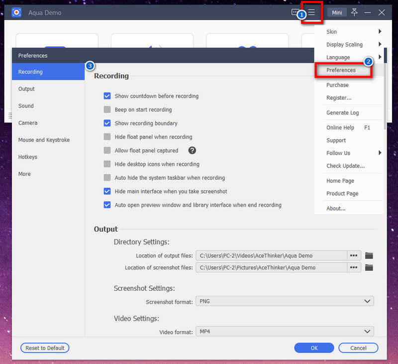 install the recorder and customize its settings