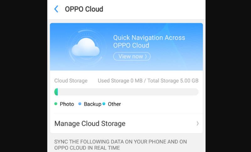 restore with oppo cloud