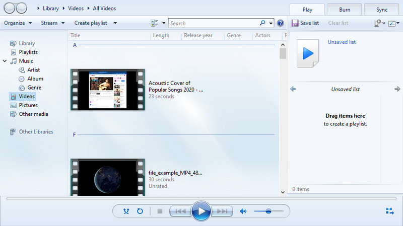 open windows media player