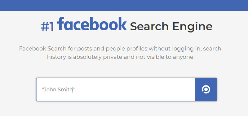 access the facebook searcher