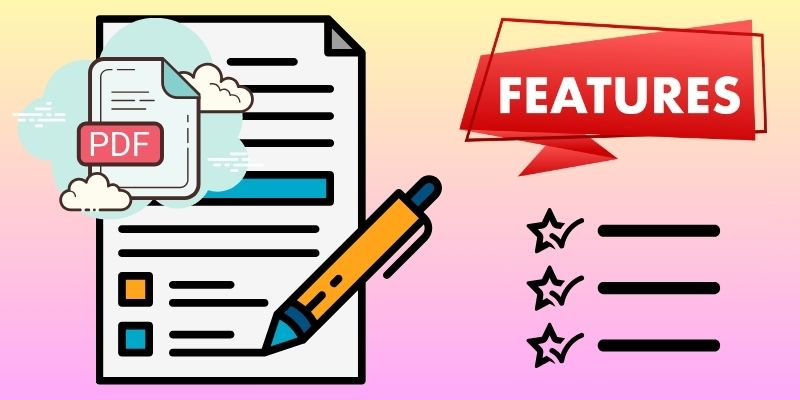 features of free fillable pdf creator