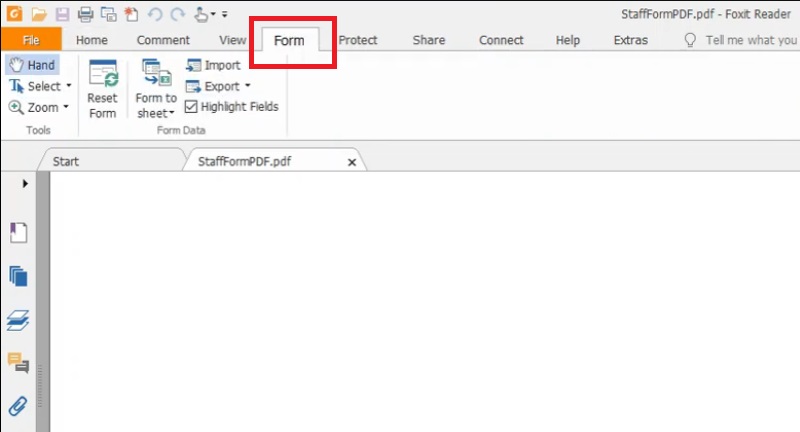 import data into  pdf form with foxit