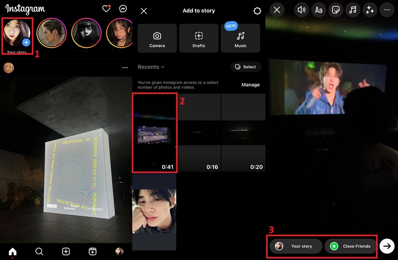 upload stories on instagram