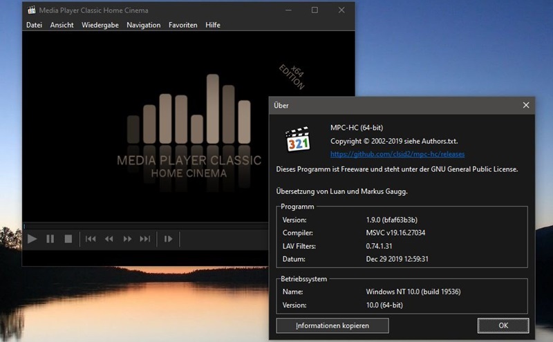 media player classic interface