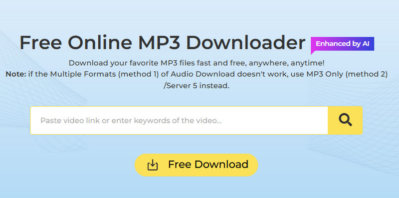 ace online mp3 downloader interface