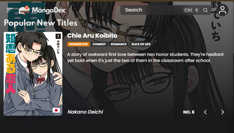 mangadex homepage