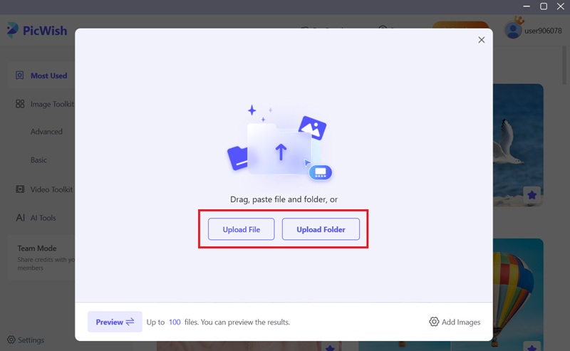 upload images