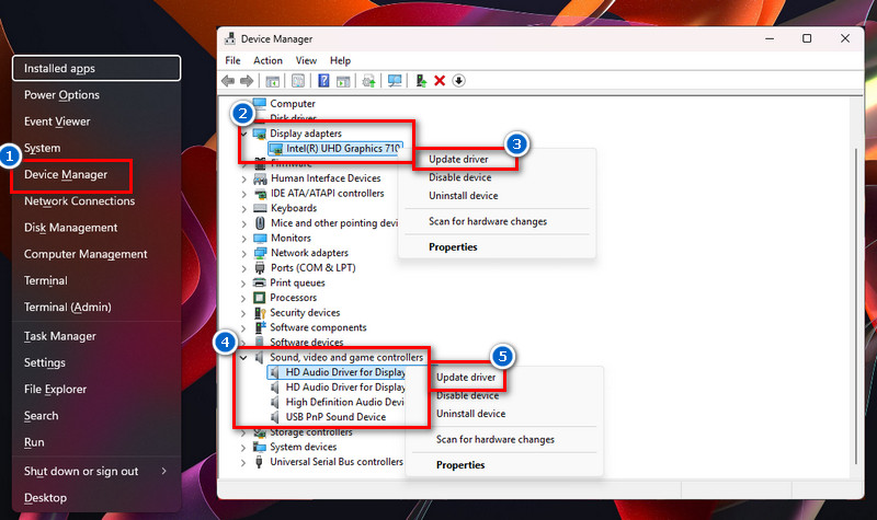 update both audio and video drivers