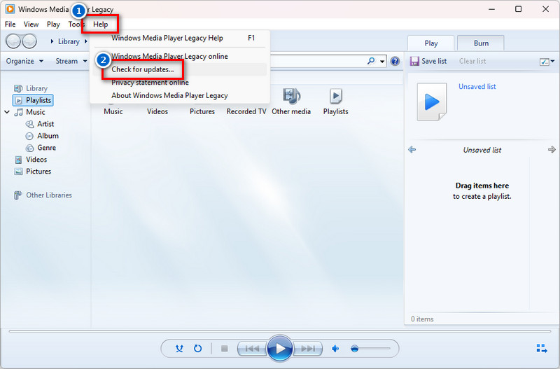 update the media player