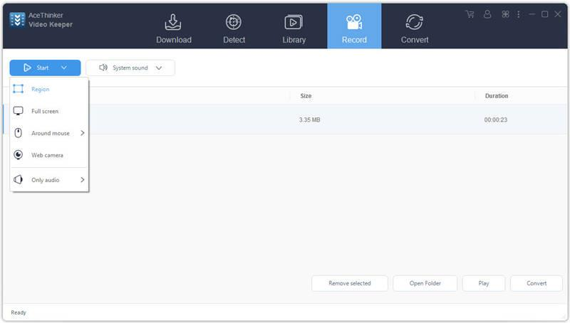 video recording using video keeper
