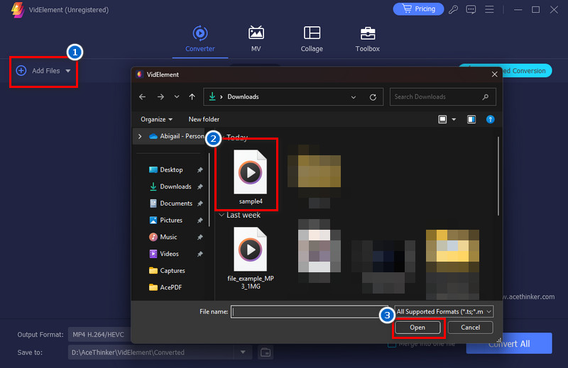 upload your aac or mp3 file