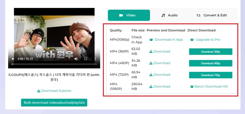 download youtube video