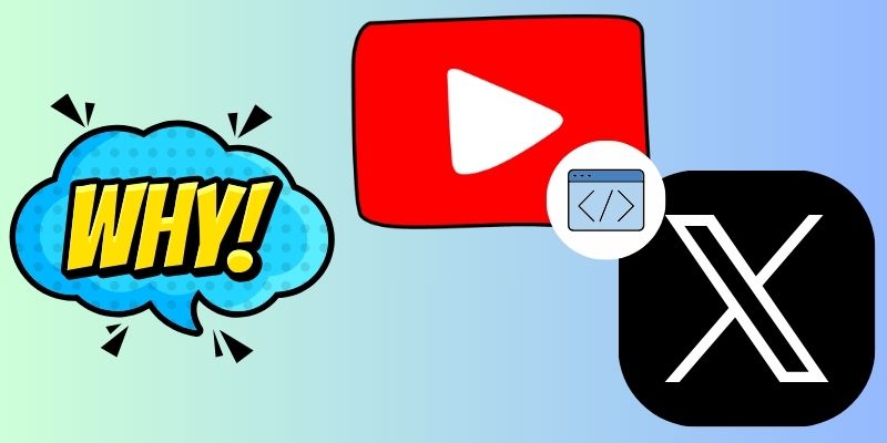 embed youtube video on twitter reason