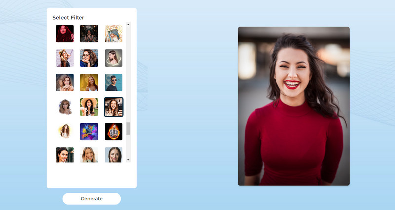 Choose AI Cartoon Filter