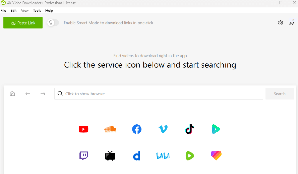 4k video downloader interface