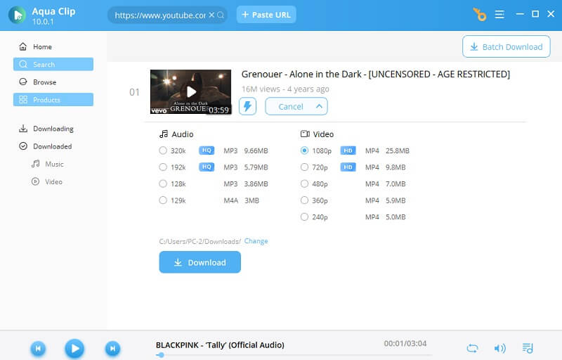  choose video quality