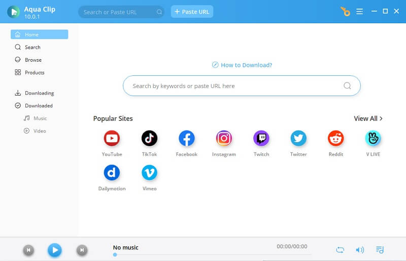 aqua clip main interface