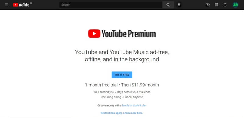 subscribe to youtube premium