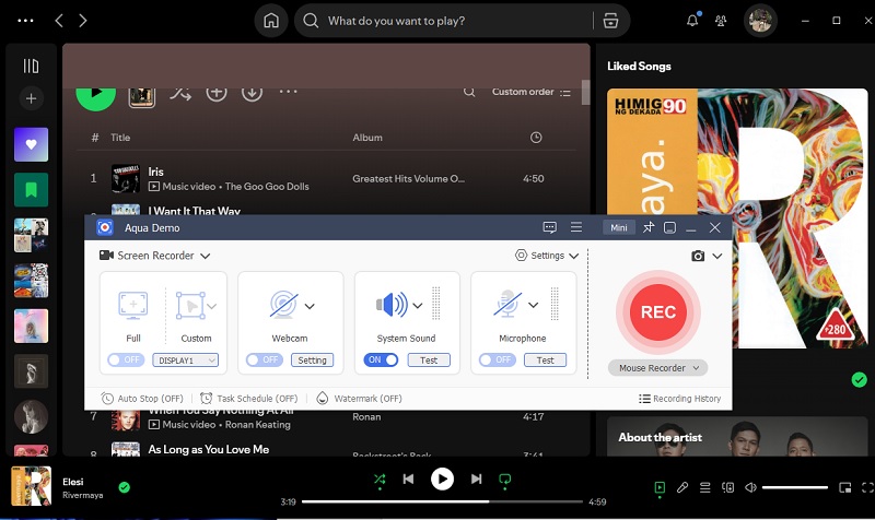 aqua demo download music from spotify to computer