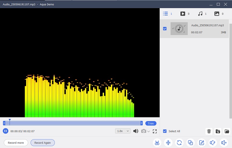 aqua demo play the recorded spotify song