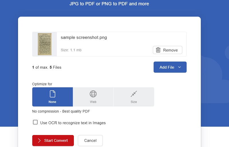 pdf4me convert screenshot to pdf