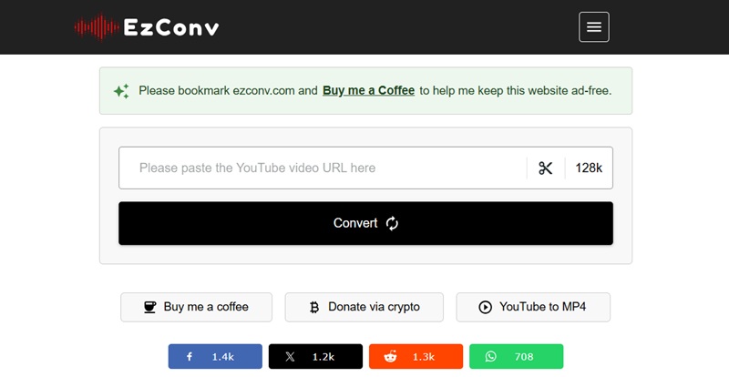 youtube to mp3 longer than 2 hours ezconv homepage