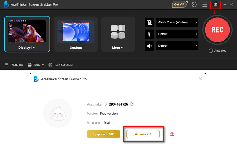 activate screen grabber pro