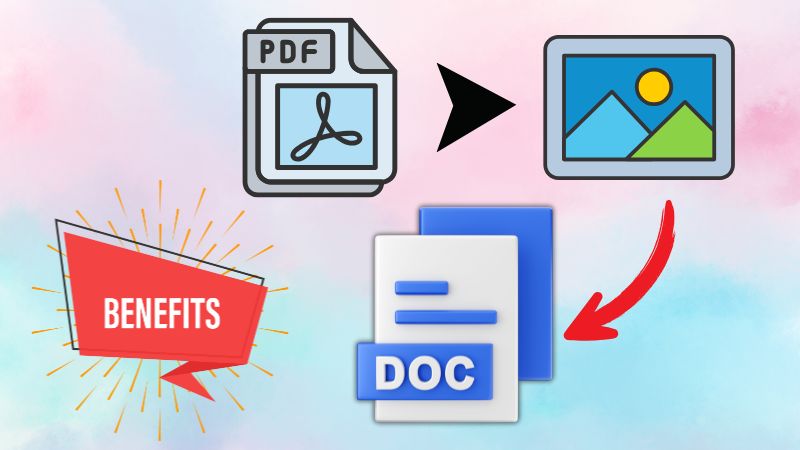 benefits of inserting pdf as image in word