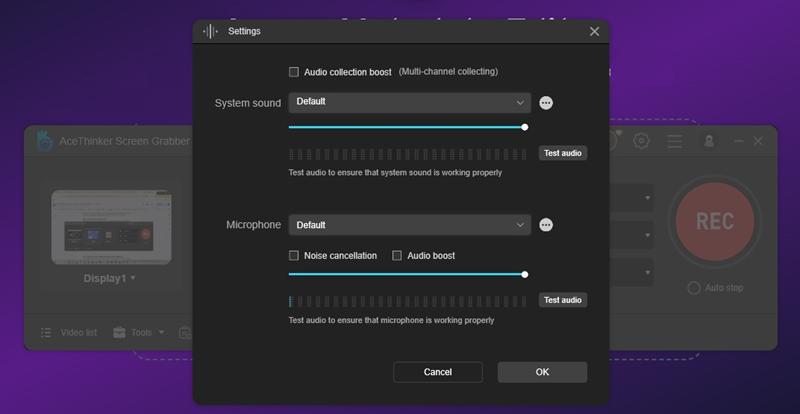 set audio input settings