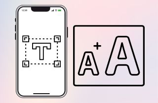 feature change font size on iphone