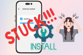 iphone stuck on install now