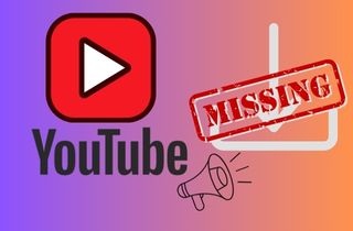 youtube download option not showing