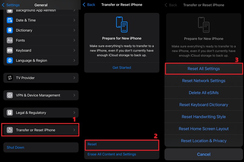 iphone screen does not rotate reset settings