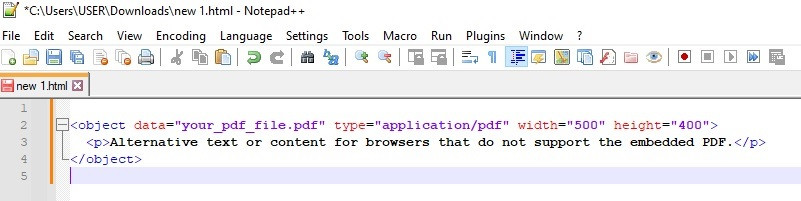 object code example
