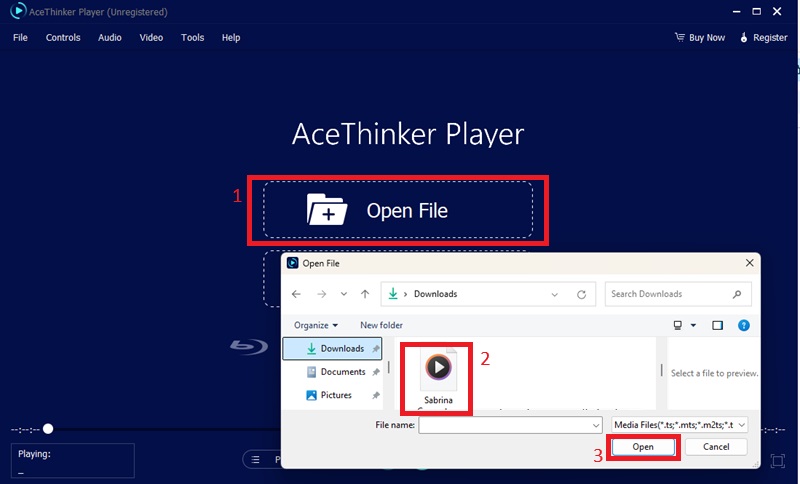 select youtube music media player