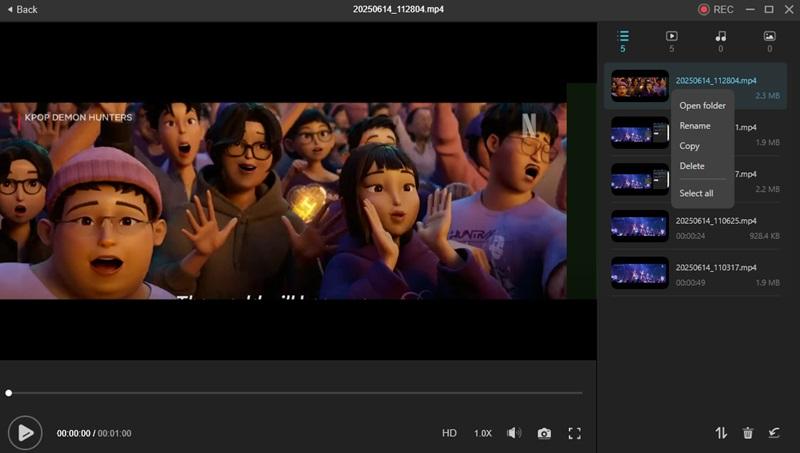 preview and edit recorded video