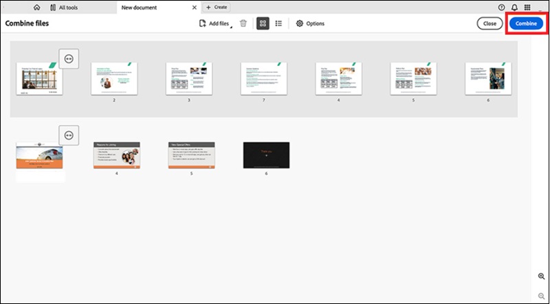 scan multiple pages to pdf adobe combine