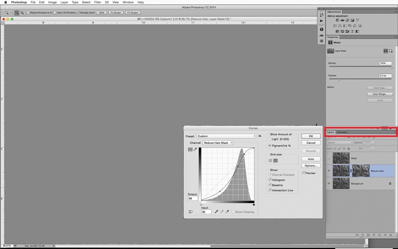 layer mask sharpening
